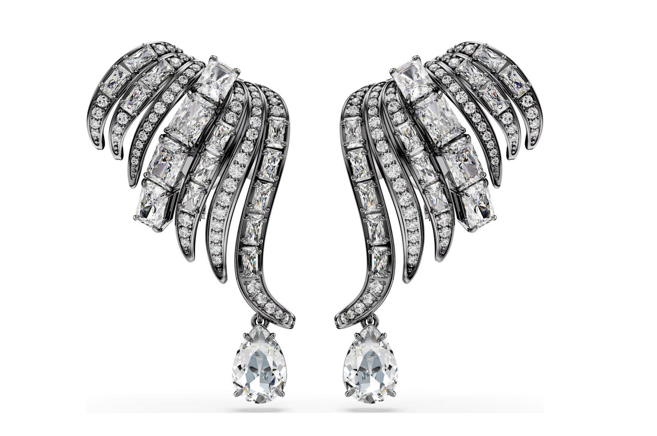 Swarovski 5709265 Orecchini ear cuff The Vienna Collection Piuma Bianchi