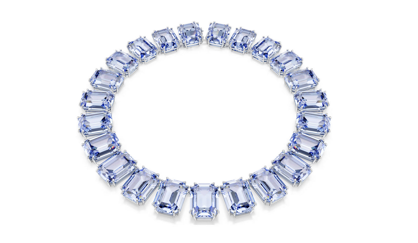 Swarovski 5714397 Collana Millenia Cristalli oversize Taglio ottagonale Blu