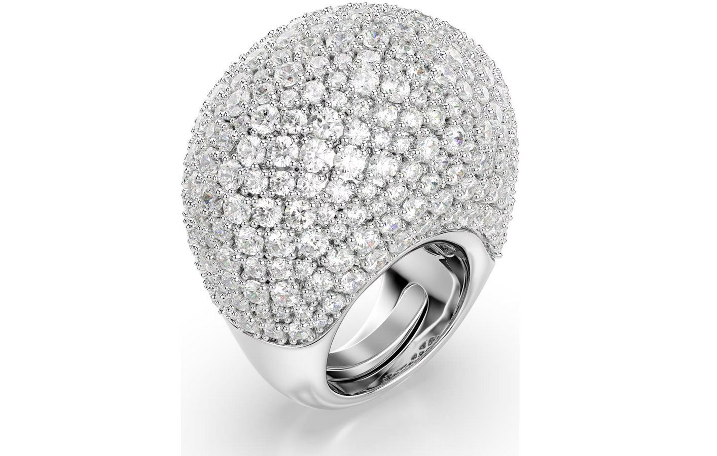 Swarovski 5737618 Anello cocktail Sublima Grande Bianco Placcato rodio 50-55