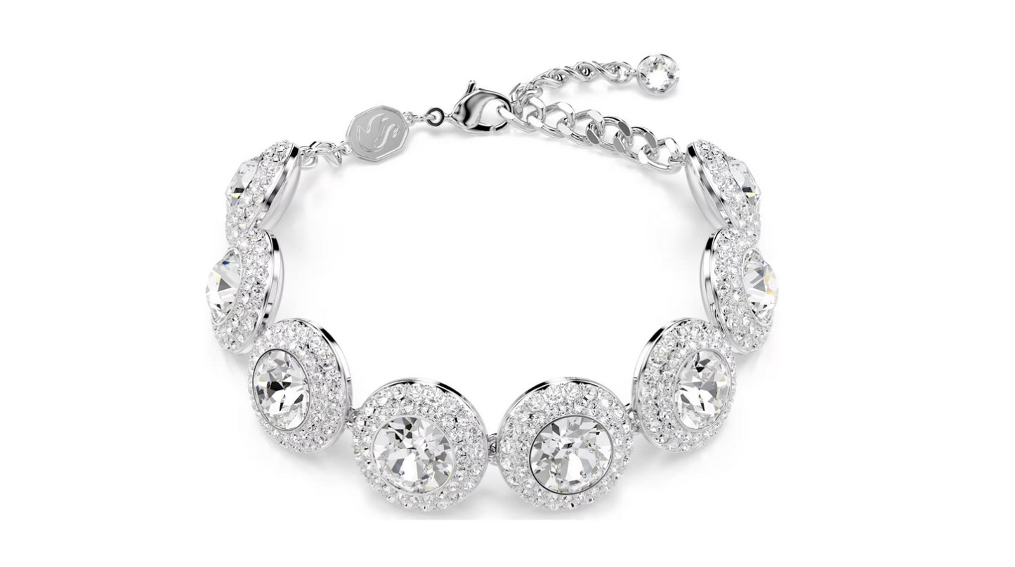 Swarovski 5735343 Braccialetto Una Angelic Bianco Placcato rodio