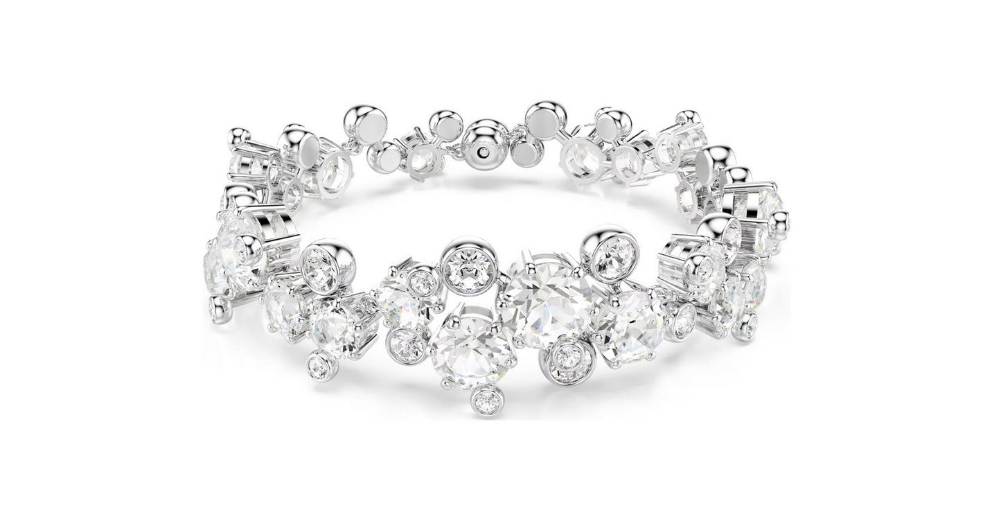 Swarovski 5722469 Braccialetto Constella Taglio misto Bianco Placcato rodio