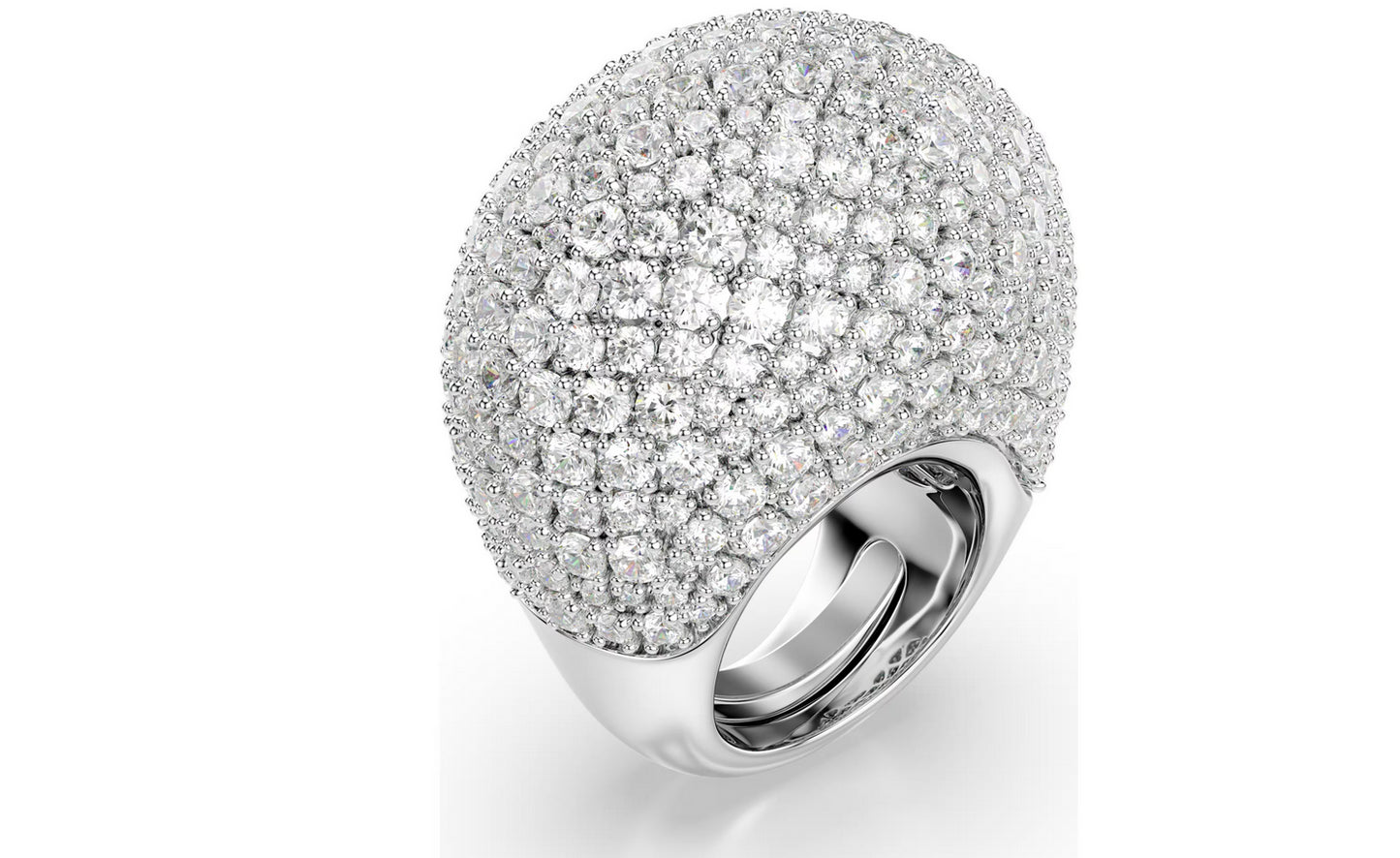 Swarovski 5737617 Anello cocktail Sublima Grande Bianco Placcato rodio 55-60