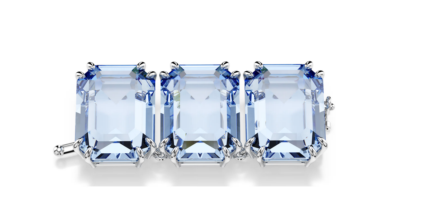 Swarovski 5720628 Extender Millenia Taglio ottagonale blu Placcato rodio