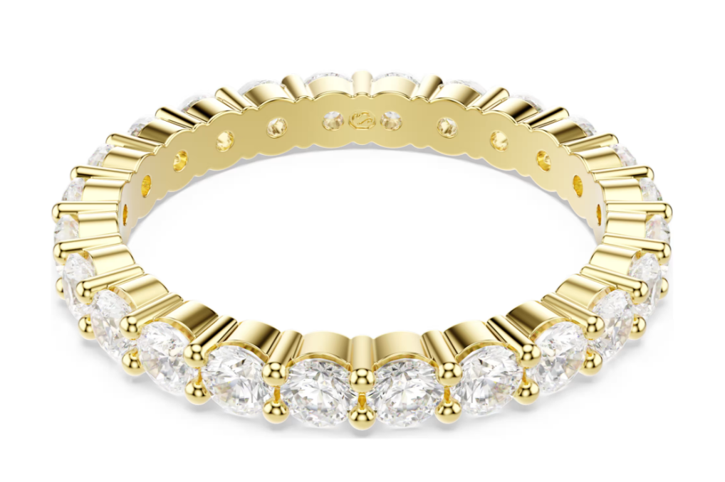 SWAROVSKI 5750618 Anello a fascia Matrix Vittore Bianco color oro Tg 58 SW004023