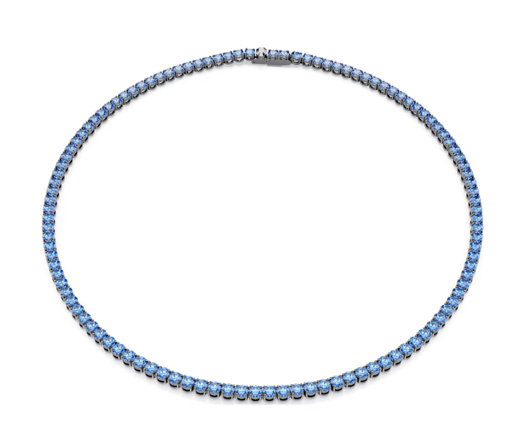 SWAROVSKI 5743451 Collana Tennis Matrix Taglio Round Blu Tg L SW004025