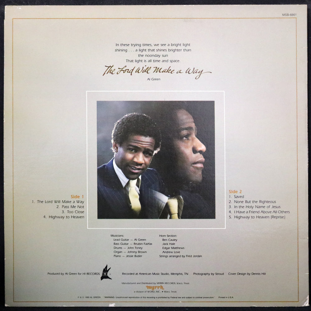 EBOND Al Green - The Lord Will Make A Way Vinile V002107