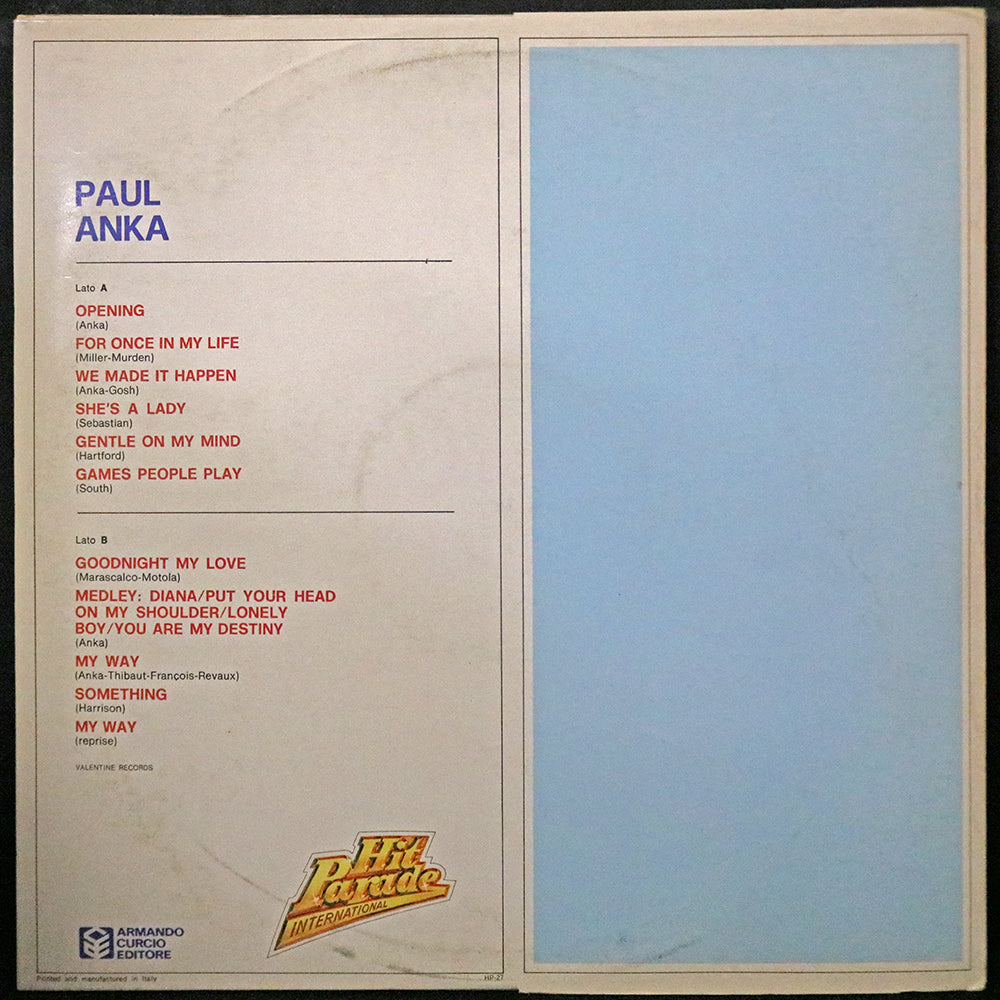 EBOND Paul Anka - Paul Anka Vinile V003071