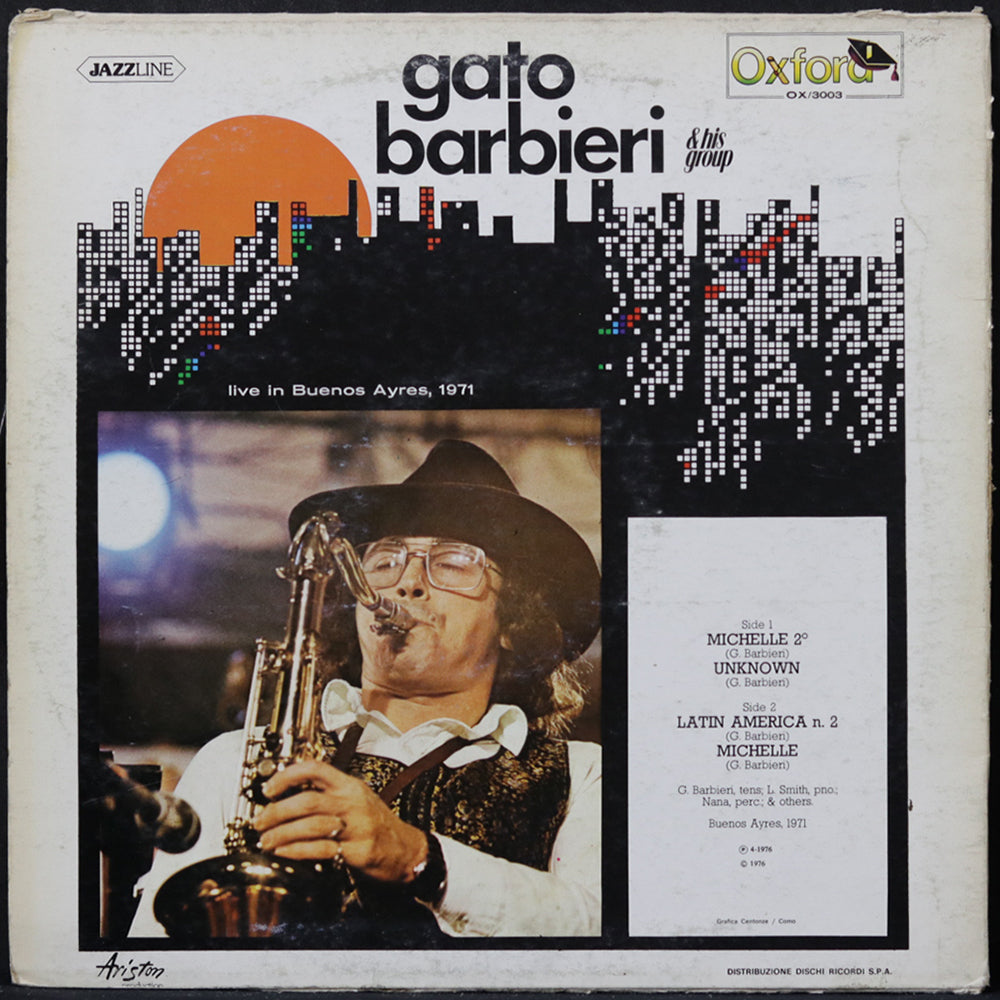 EBOND Gato Barbieri & His Group - Live In Buenos Ayres, 1971 Vinile V005021