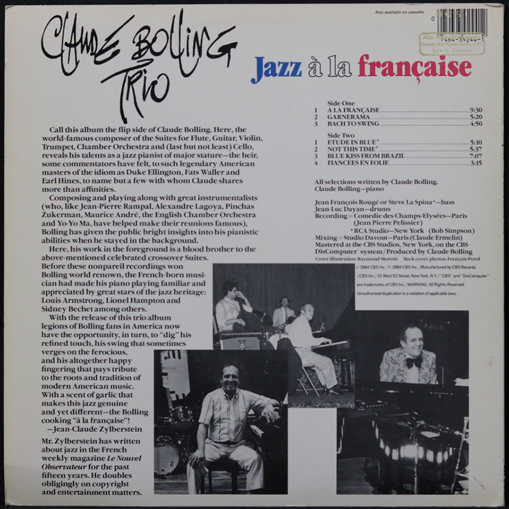 EBOND Claude Bolling Trio - Jazz A La Francaise (PROMO) Vinile V005022