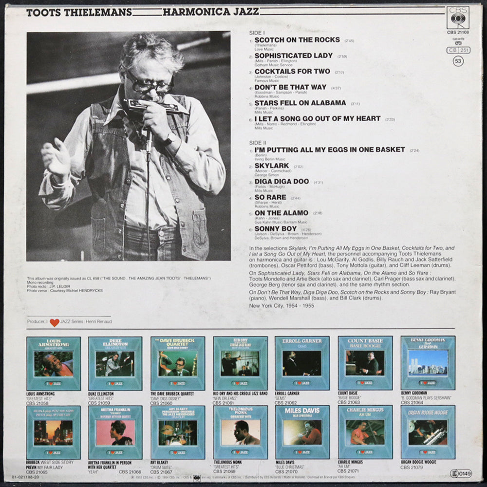 EBOND Toots Thielemans - Harmonica Jazz Vinile V005029
