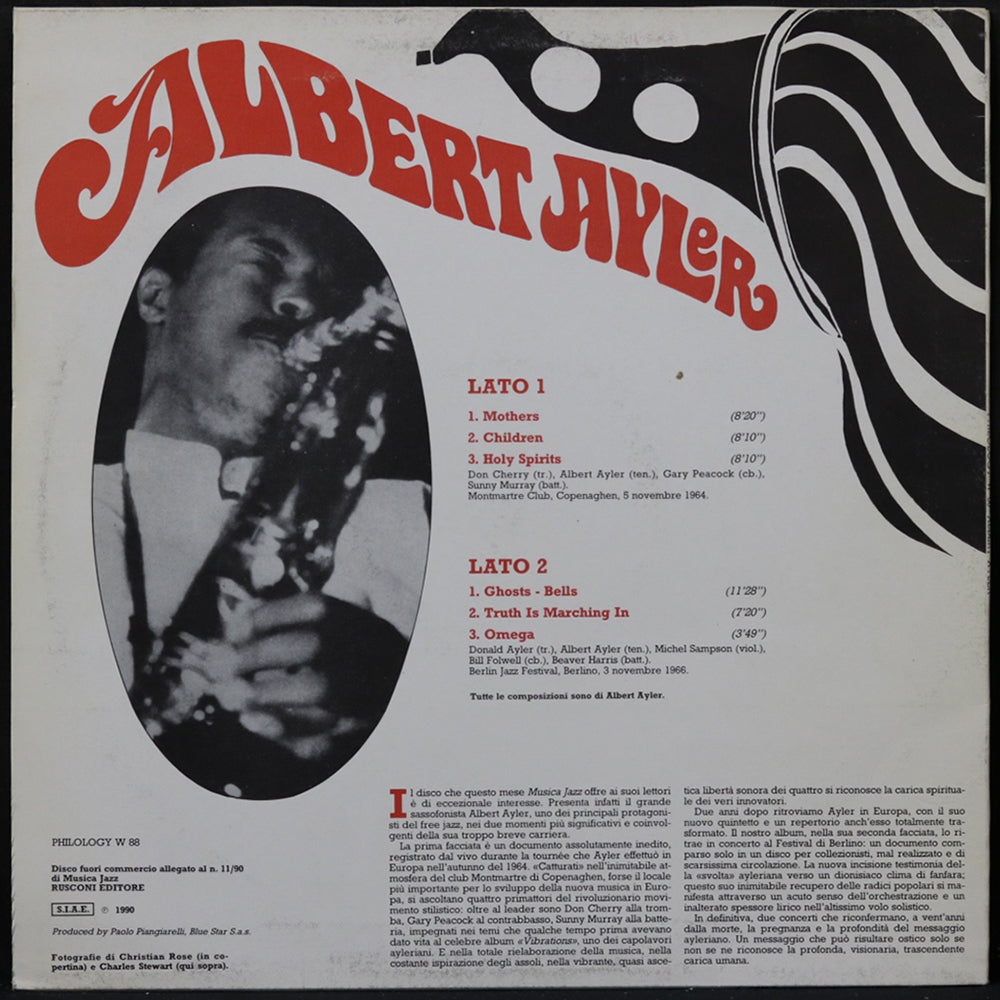 EBOND Albert Ayler - Albert Ayler Vinile V005135
