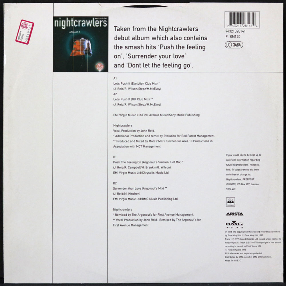 EBOND Nightcrawlers Featuring John Reid - Let's Push It Vinile V007025