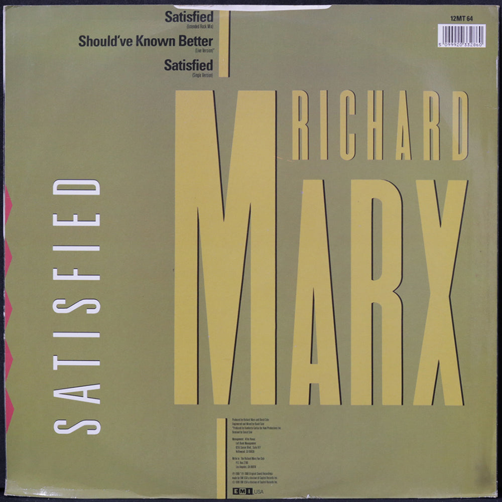 EBOND Richard Marx - Satisfied Vinile V007147