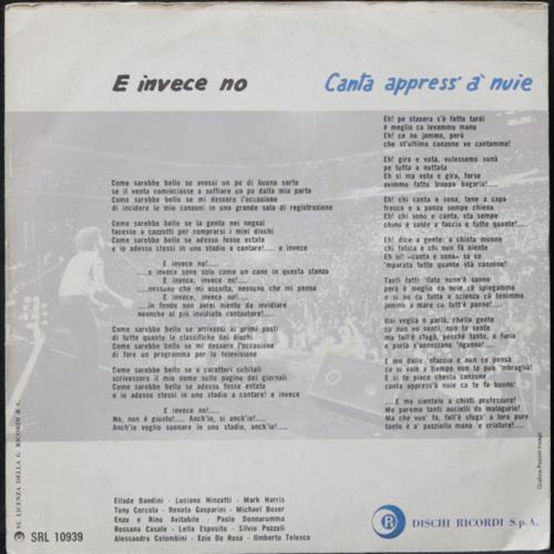 EBOND Edoardo Bennato - E Invece No / Canta Appress' A' Nuie Vinile V008119