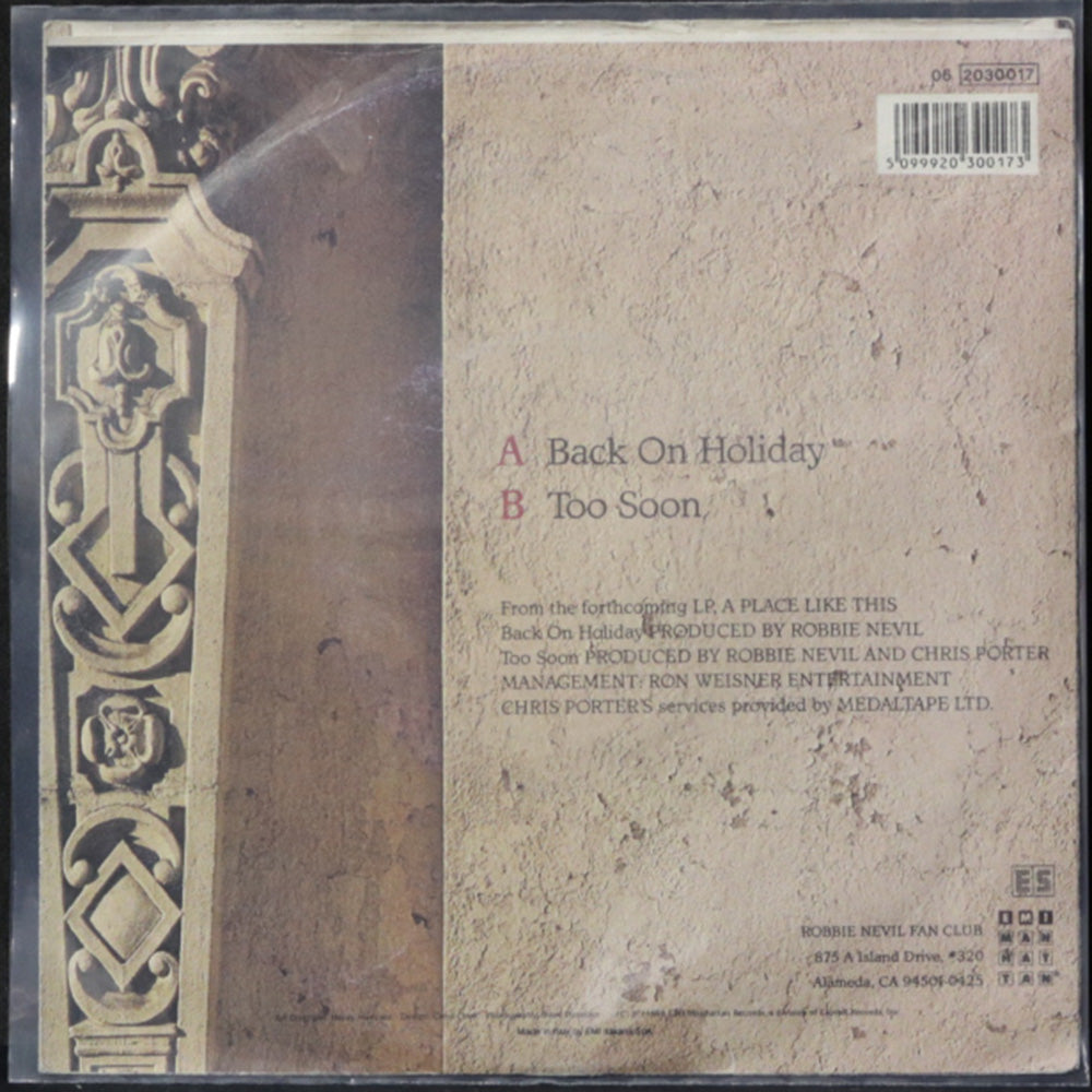 EBOND Robbie Nevil - Back On Holiday Vinile V009043