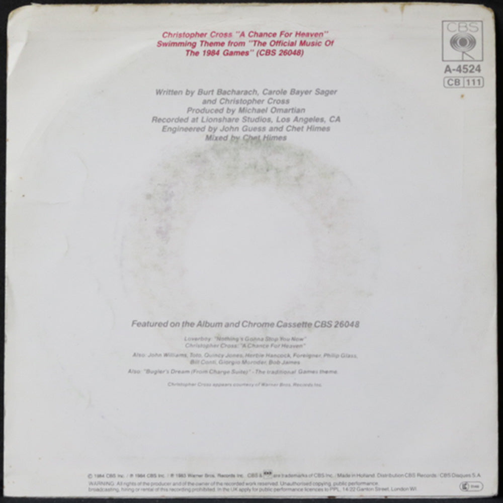 EBOND Christopher Cross - A Chance For Heaven Vinile V009067