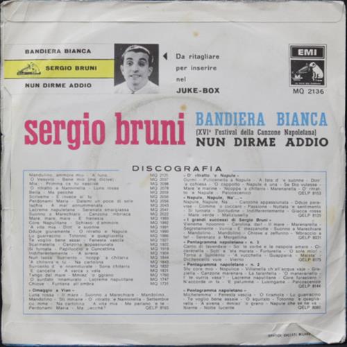 EBOND Sergio Bruni - Bandiera Bianca Vinile V010117