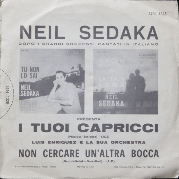 EBOND Neil Sedaka - I Tuoi Capricci Vinile V011122