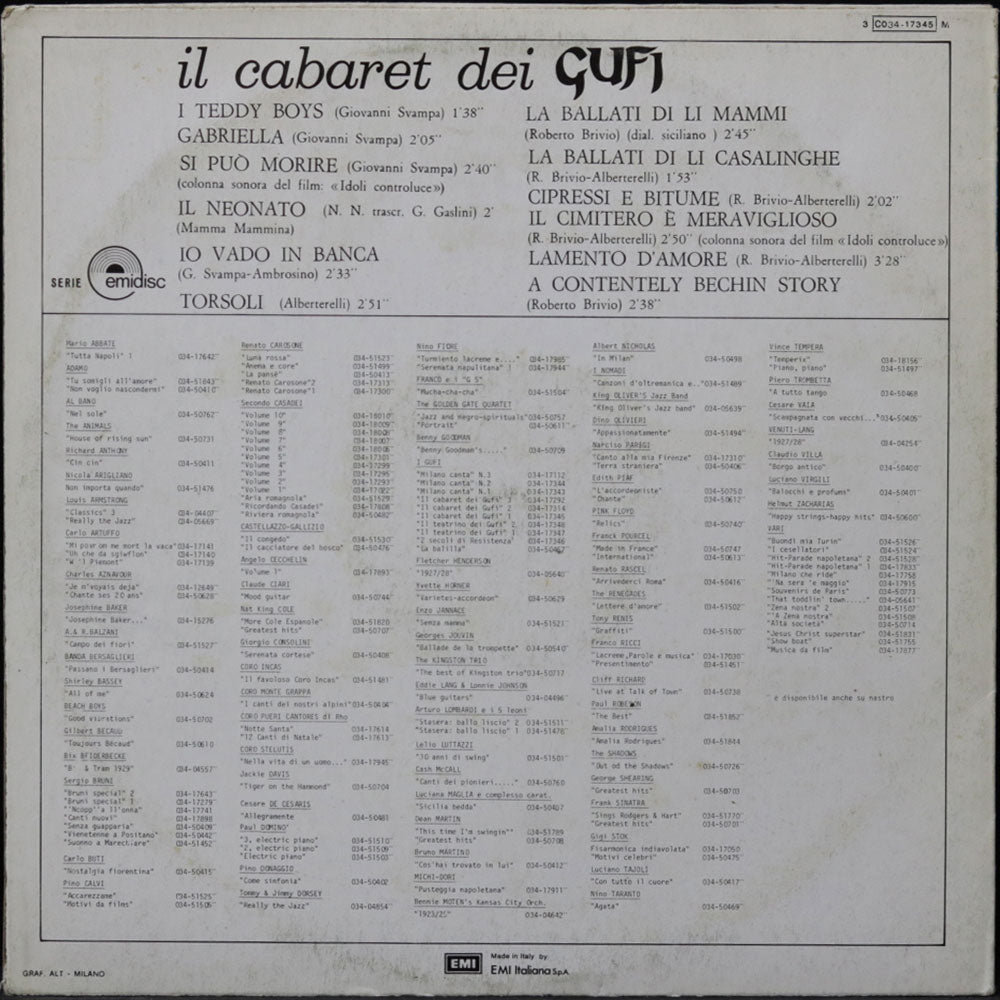 EBOND I Gufi - Il Cabaret Dei Gufi Vinile V012031