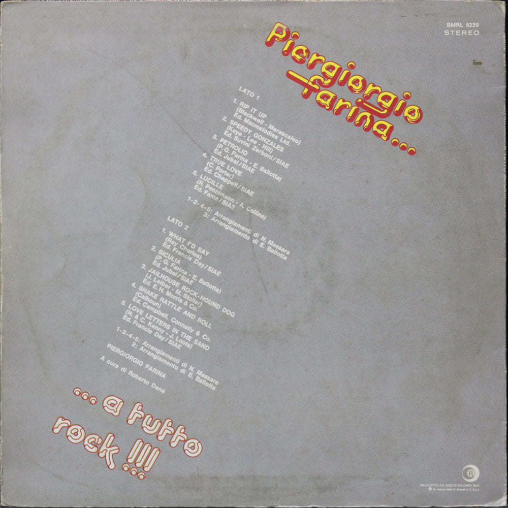 EBOND Piergiorgio Farina - ... A Tutto Rock!!! Vinile V012039