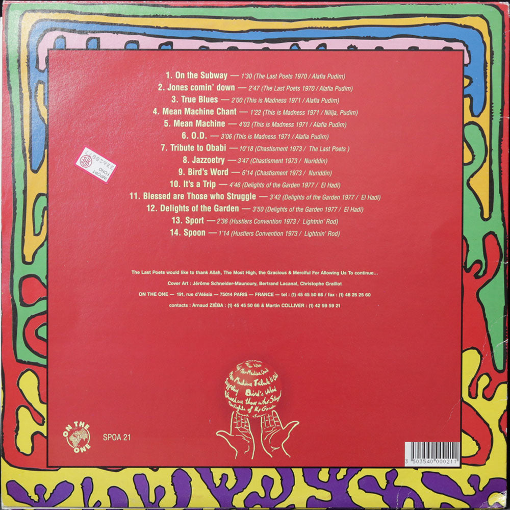 EBOND The Last Poets - The Prime Time Rhyme Of The Last Poets - Best Of Volume 1 Vinile V013068