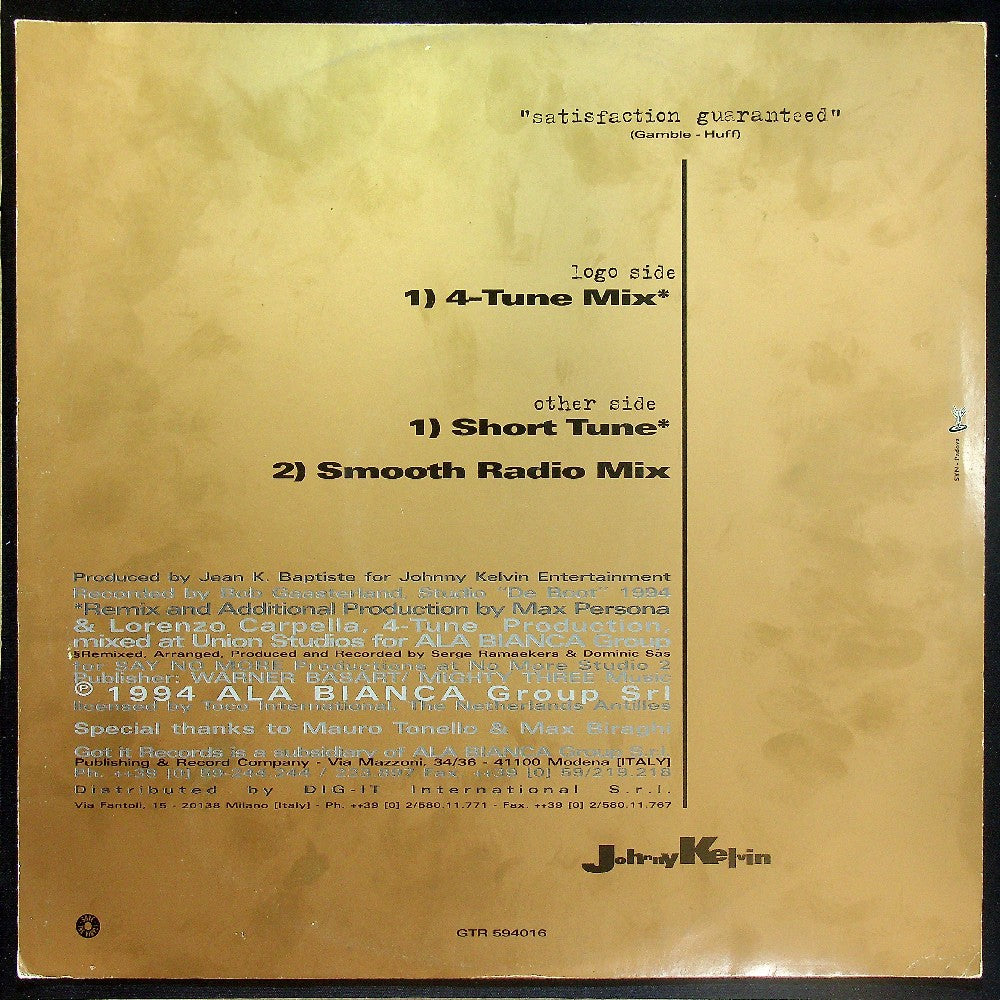 EBOND Johnny Kelvin - Satisfaction Guaranteed Vinile V015082