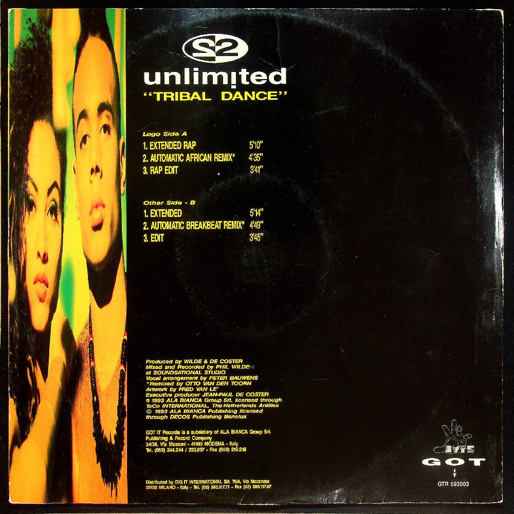 EBOND 2 Unlimited - Tribal Dance Vinile V015093
