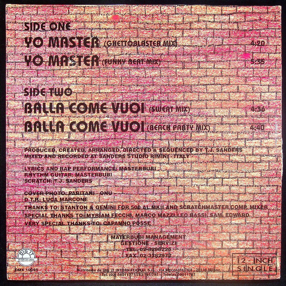 EBOND Masterbubi - Yo Master Vinile V015110
