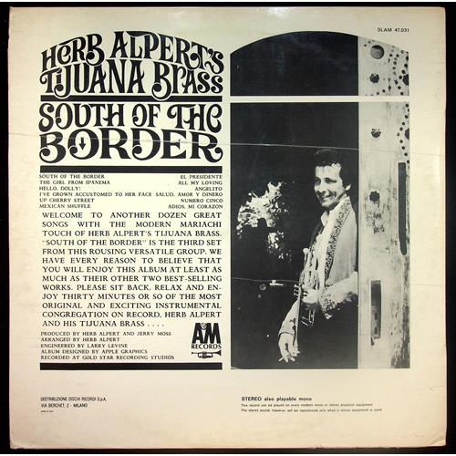EBOND Herb Alpert's Tijuana Brass - South Of The Border Vinile V016011