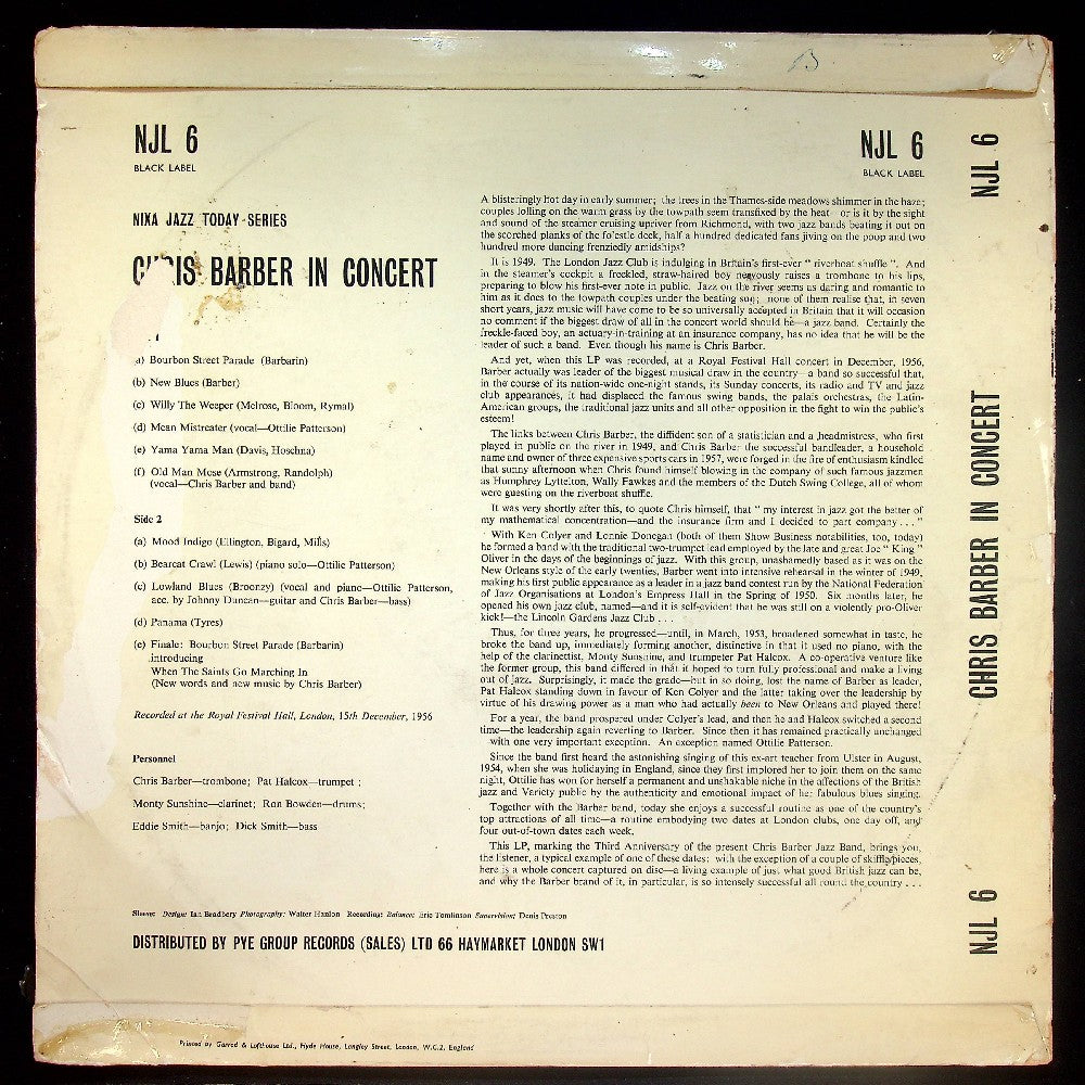EBOND Chris Barber's Jazz Band - Chris Barber In Concert Vinile V016068