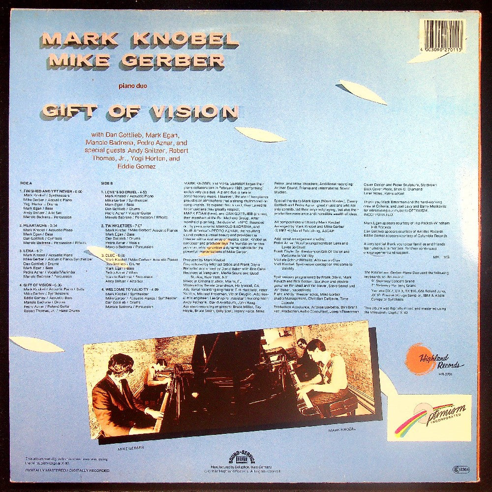 EBOND Mike Gerber - Gift Of Vision - Piano Duo Vinile V016090
