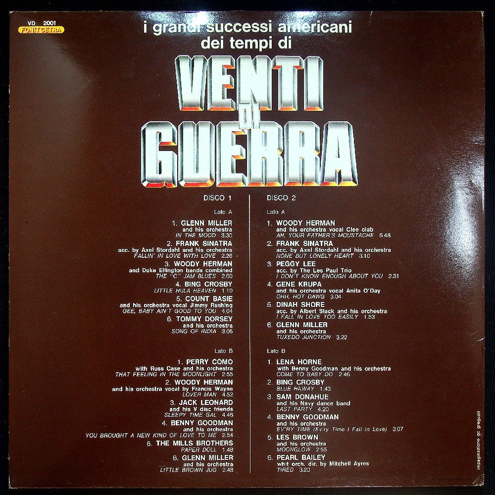 EBOND Various - I Grandi Successi Americani Dei Tempi Di Venti Di Guerra Vinile V017020