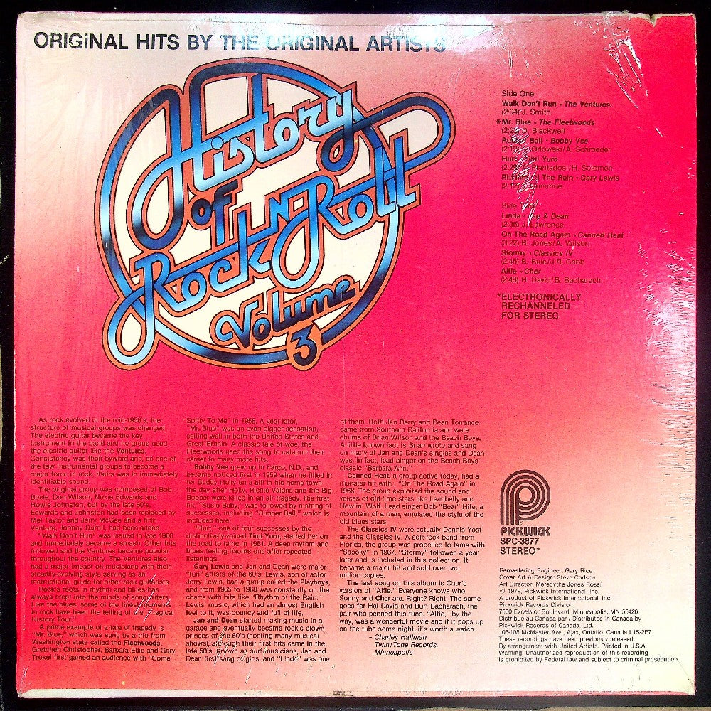 EBOND Various - History Of Rock 'N' Roll Volume 3 Vinile V019003