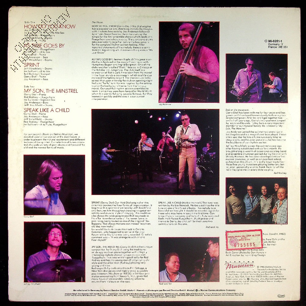 EBOND Red Rodney And Ira Sullivan Quintet - Sprint Vinile V020113