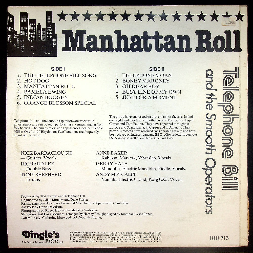 EBOND Telephone Bill And The Smooth Operators - Manhattan Roll Vinile V020128