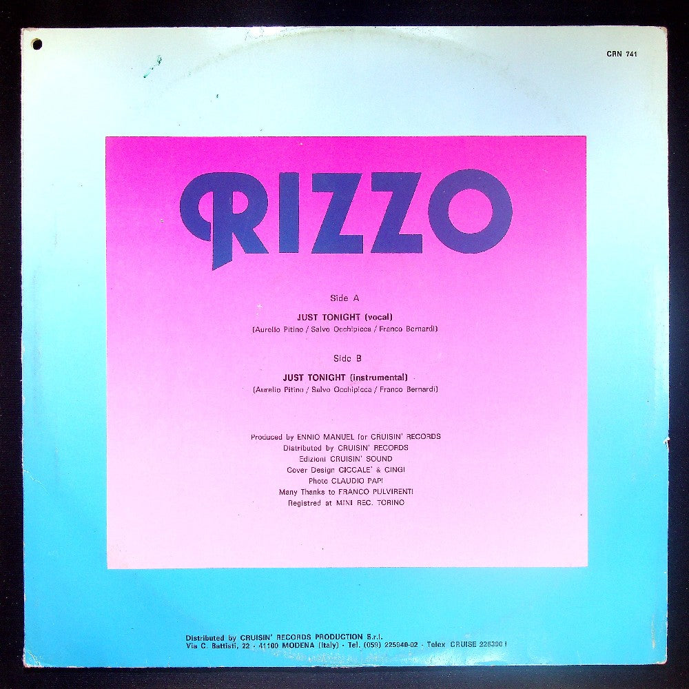 EBOND Rizzo - Just Tonight Vinile V021073