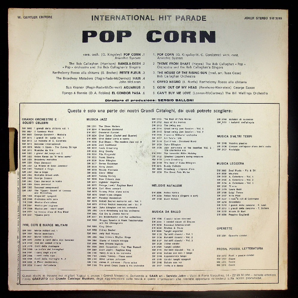 EBOND Various - Pop Corn Vinile V021115