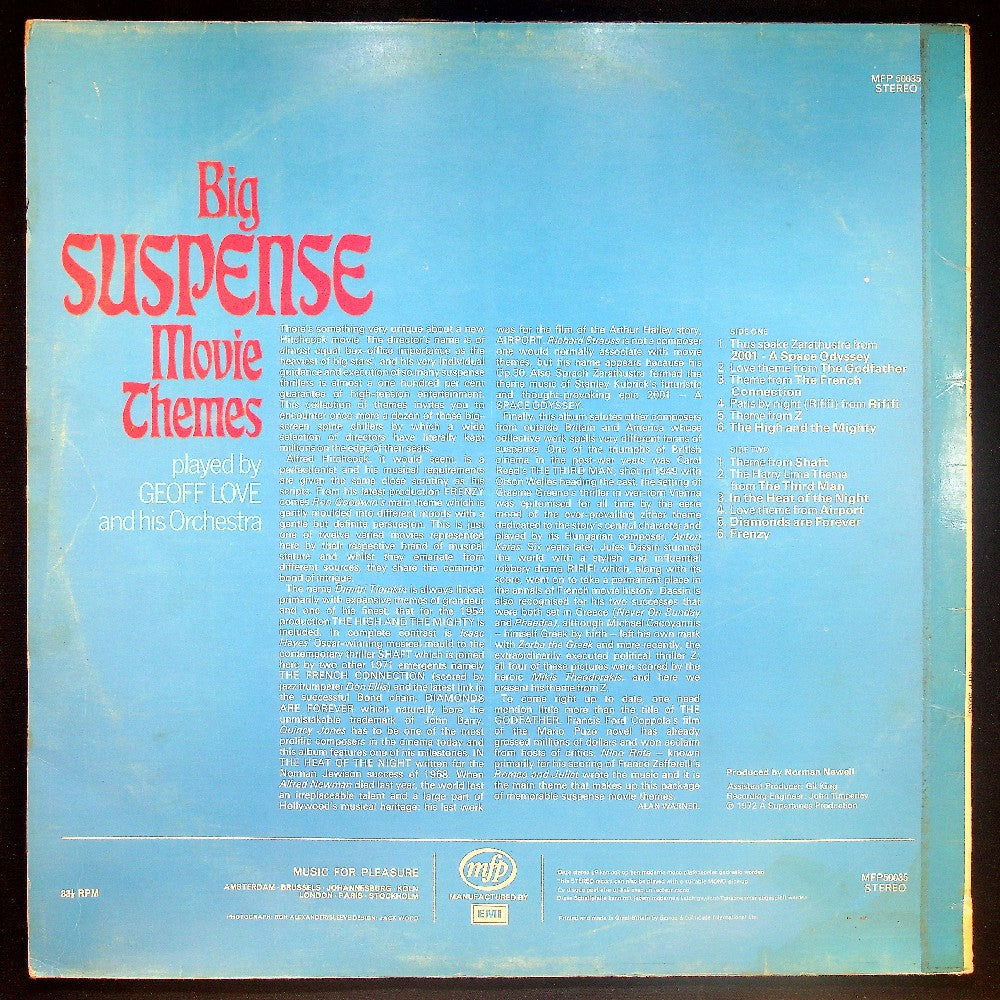 EBOND Geoff Love And His Orchestra - Big Suspense Movie Themes Vinile V021117