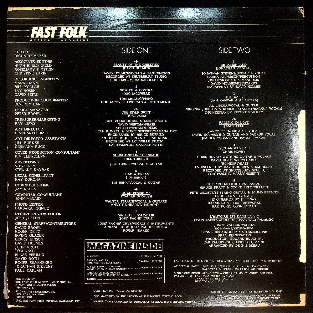 EBOND Various - Fast Folk Musical Magazine (Vol. 4, No. 2) Songs from the Pioneer Valley Vinile V022073