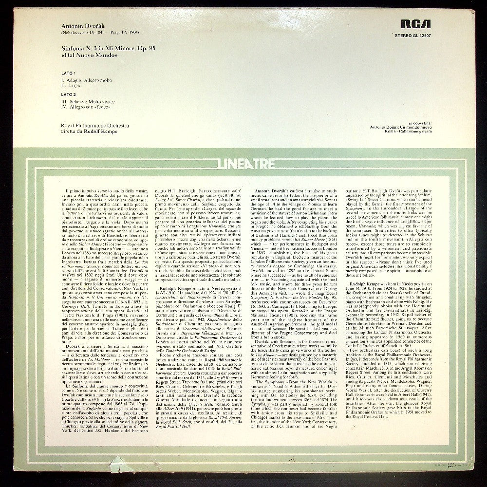 EBOND Dvořak - Sinfonia N.5 In Mi Minore, Op. 95 ''Dal Nuovo Mondo'' Vinile V023069