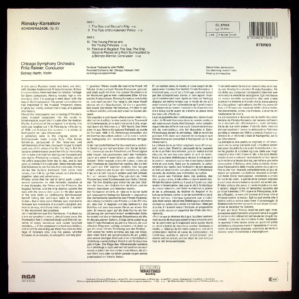 EBOND Rimsky-Korsakoff - Scheherazade Vinile V023072