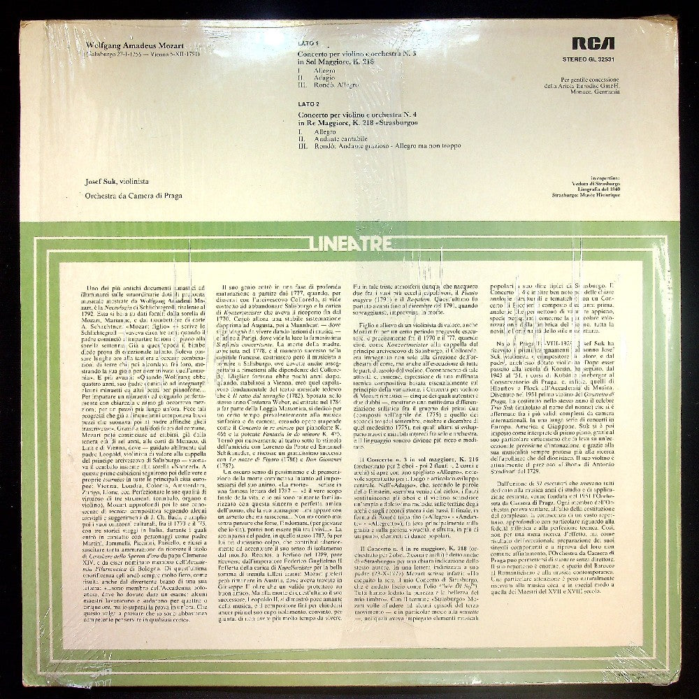 EBOND Mozart - Concerti Per Violino E Orchestra N° 3 & 4 Vinile V023101
