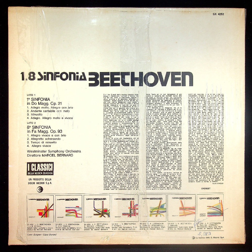 EBOND Ludwig van Beethoven - 1 e 8 Sinfonia Op.21/Op. 93 Vinile V023102
