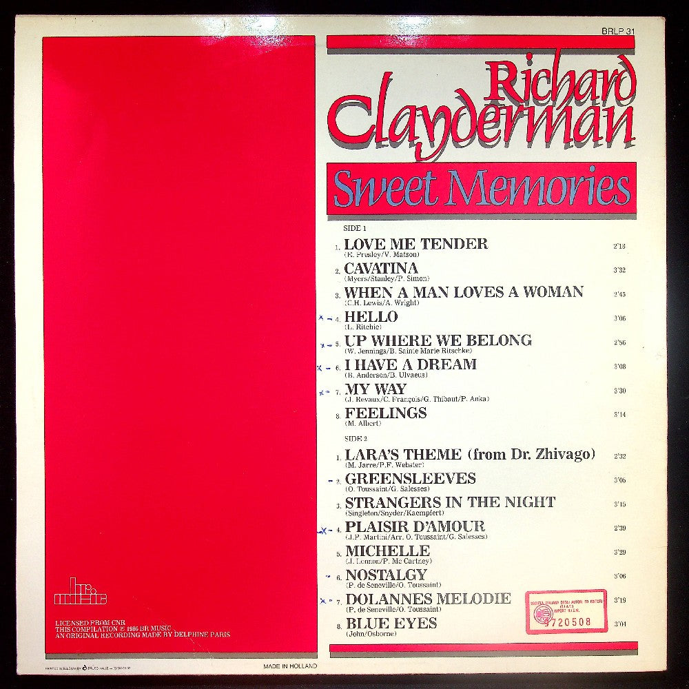 EBOND Richard Clayderman - Sweet Memories Vinile V023133