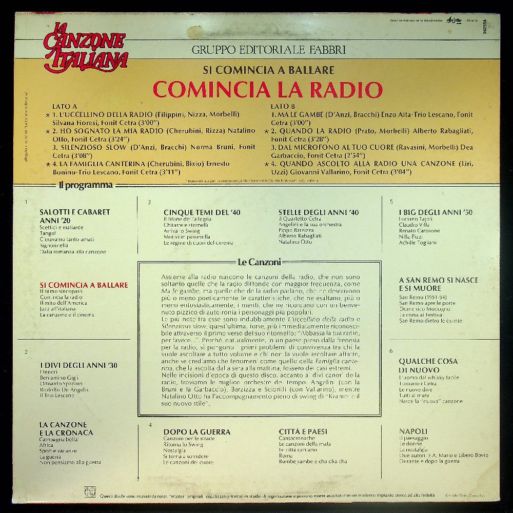 EBOND Various - Comincia La Radio Vinile V024033