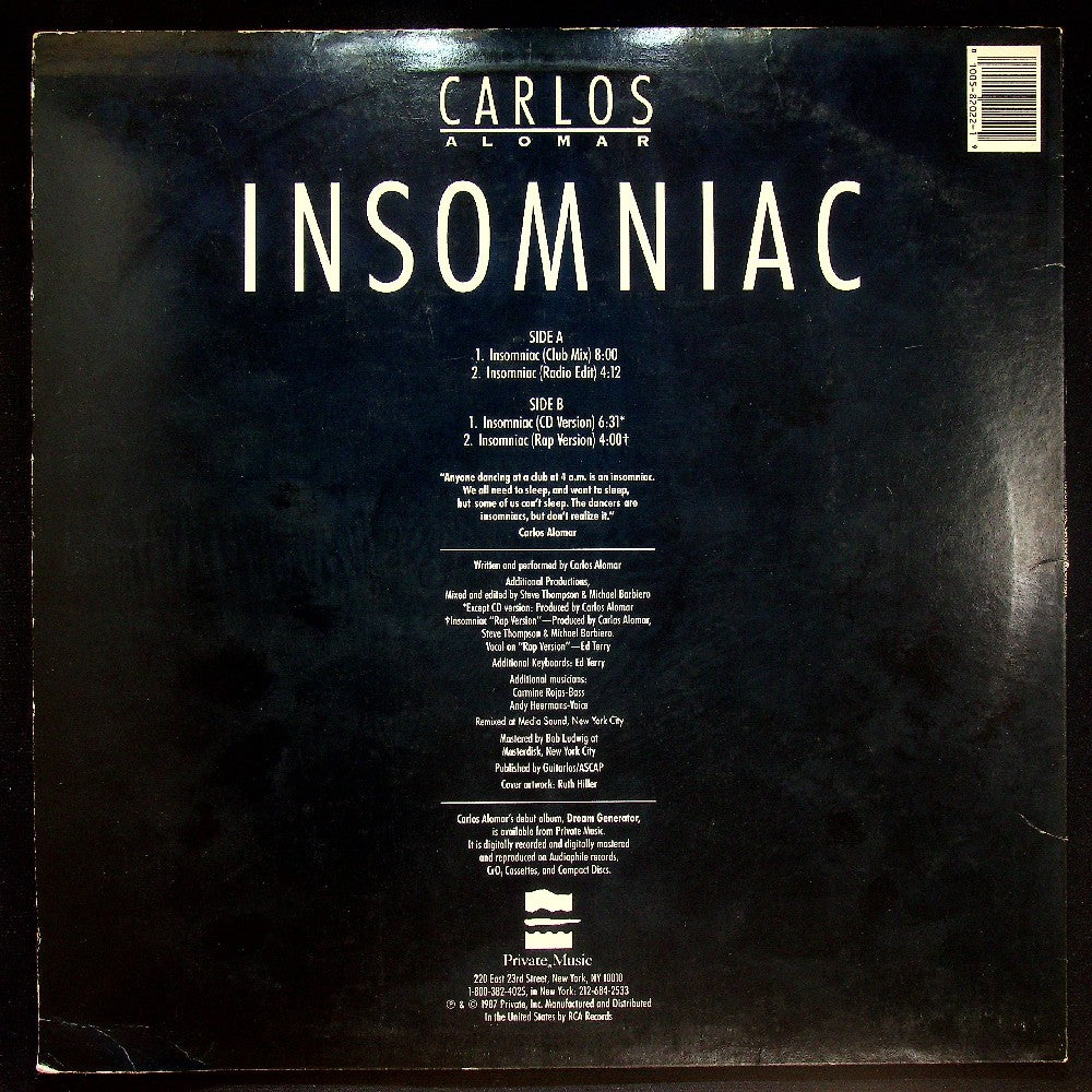 EBOND Carlos Alomar - Insomniac Vinile V024056
