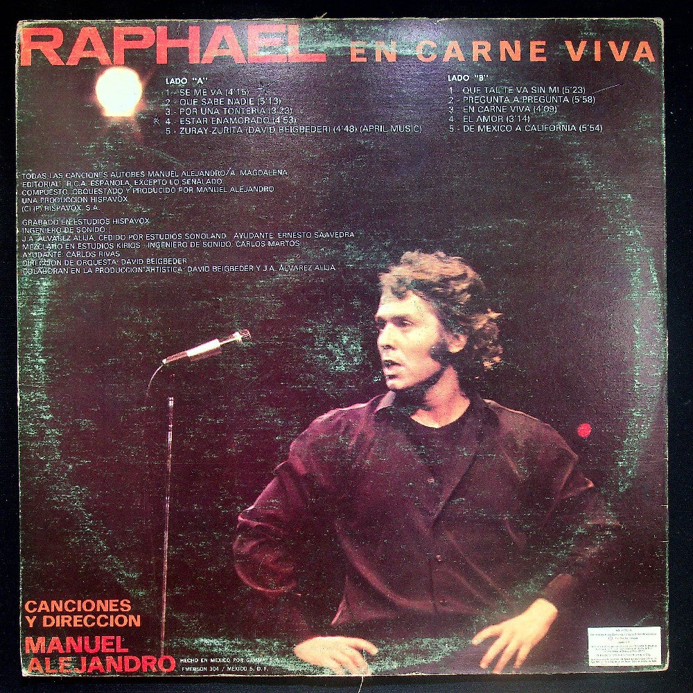 EBOND Raphael - En Carne Viva Vinile V024061