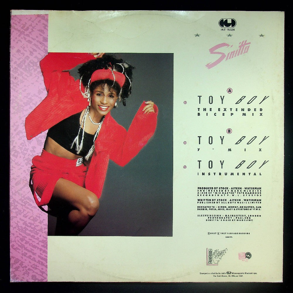 EBOND Sinitta - Toy Boy (The Extended Bicep Mix) Vinile V025102