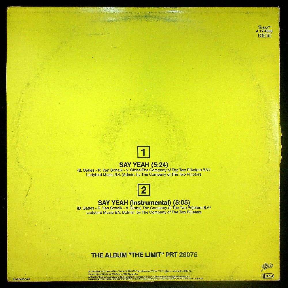 EBOND The Limit - Say Yeah (Edit) Vinile V025145