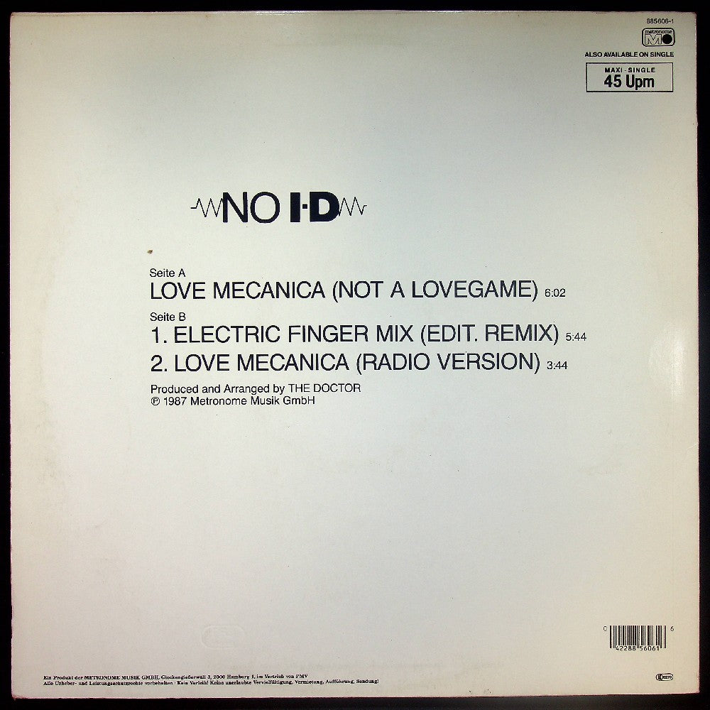 EBOND NO I-D - Love Mecanica (Not A Lovegame) Vinile V026135